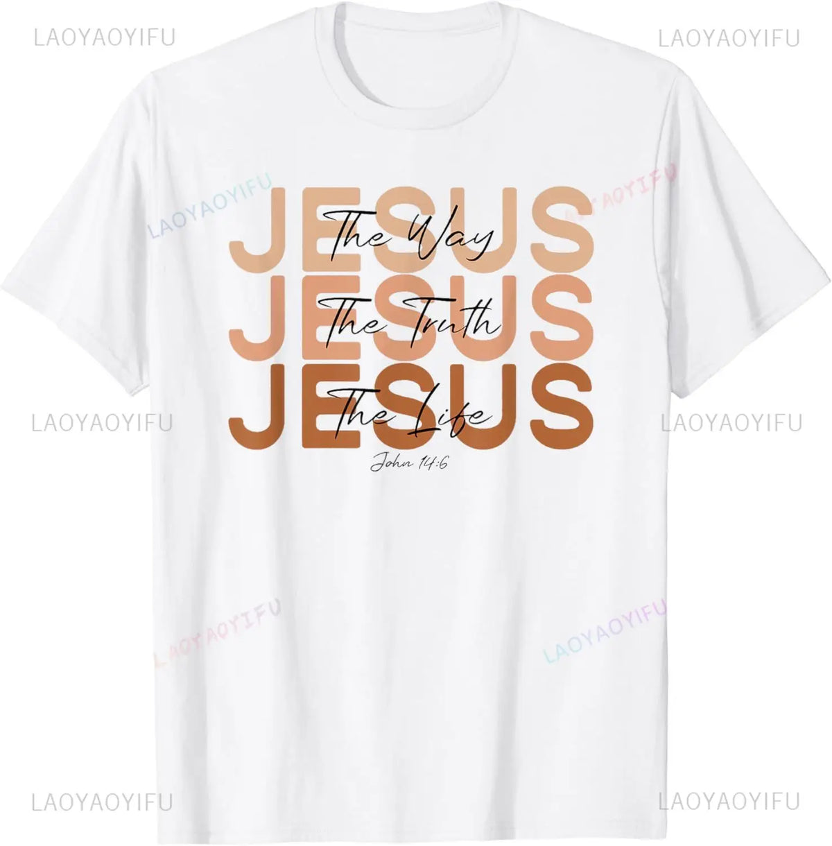 Christian T Shirt Women Men Kids Jesus The Way Truth Life T-Shirt Graphic T Shirts Vintage T Shirt Camisetas