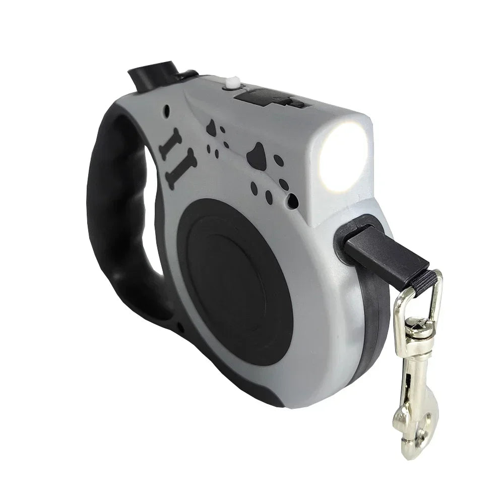 Durable Nylon Automatic Retractable Dog Leash LED Flashlight Night Glowing Design Outdoor Walking Pet Leash Dog Daily Supplies