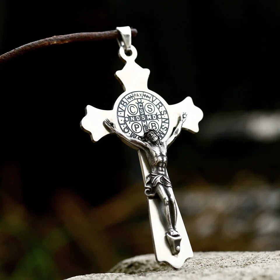 Beier 2022 New Fashion 316L Stainless Steel Jesus cross Pendant Necklace Christian Hip Hop Rock Jewelry Wholesale