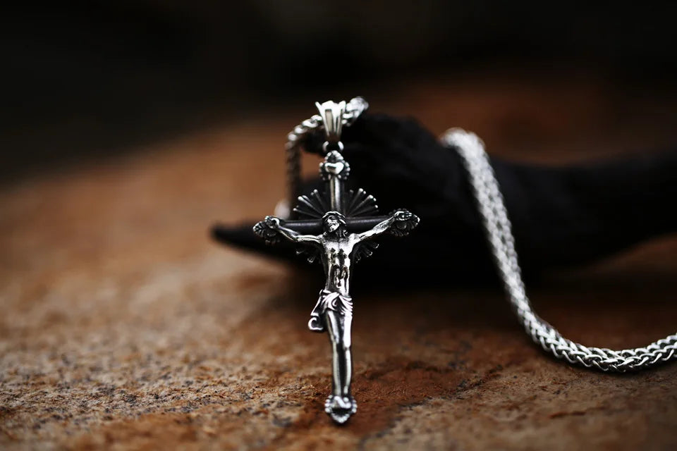 Beier 2022 New Fashion 316L Stainless Steel Jesus cross Pendant Necklace Christian Hip Hop Rock Jewelry Wholesale