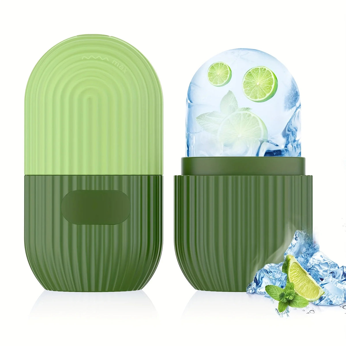 Silicone Ice Roller Massager for Face, Eyes - Natural Skin Care, Cooling and Eliminating Eye Bags, Reusable and Soothing