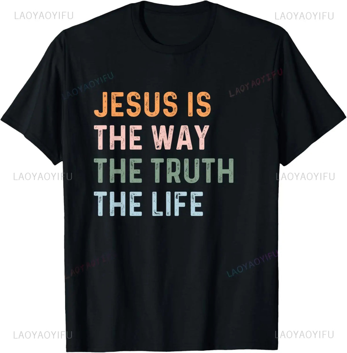Christian T Shirt Women Men Kids Jesus The Way Truth Life T-Shirt  Graphic T Shirts  Vintage T Shirt  Camisetas