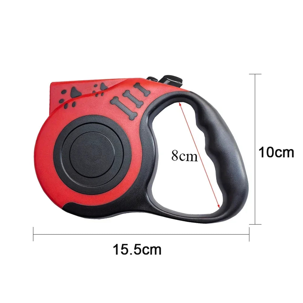 Durable Nylon Automatic Retractable Dog Leash LED Flashlight Night Glowing Design Outdoor Walking Pet Leash Dog Daily Supplies