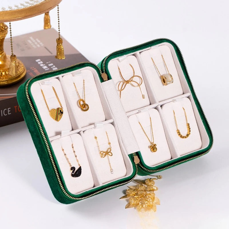 Wholesale Portable Jewelry Organizer Box for Necklace Pendant Earrings Ring Travel Jewelry Case Storage Premium Anti Tangle