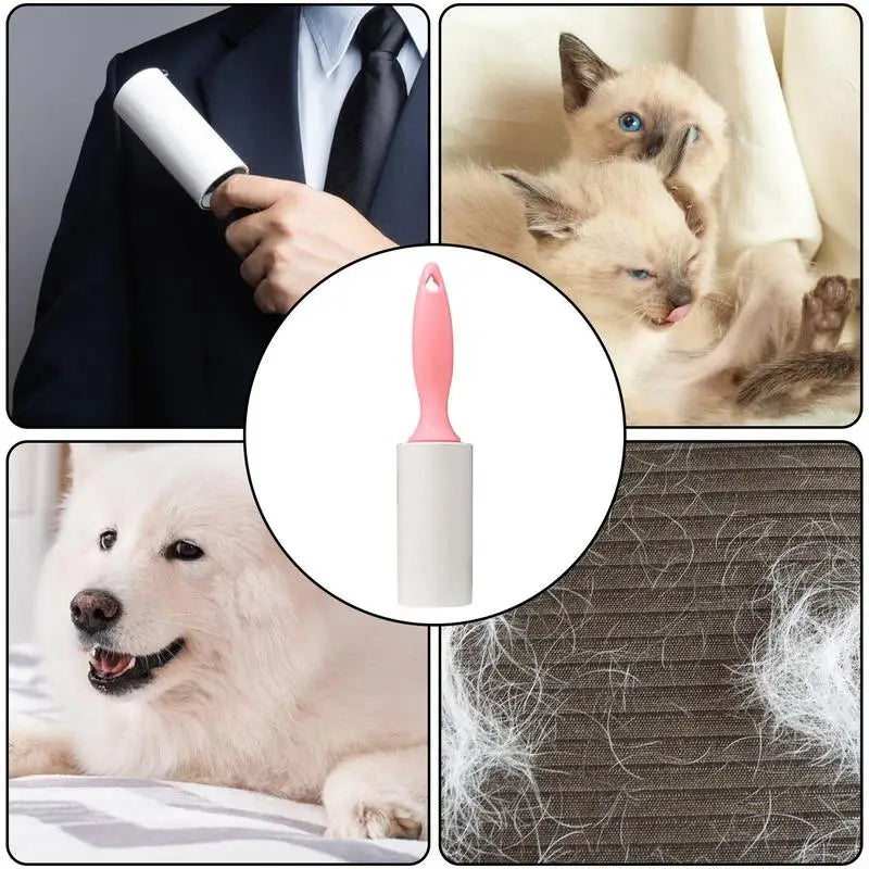Pet Hair Sticker 40sheets Dog Hair Remover Extra Sticky Comfort Handle Pet Lint Remover Lint Rollers For Pet Hair Couch Car Seat