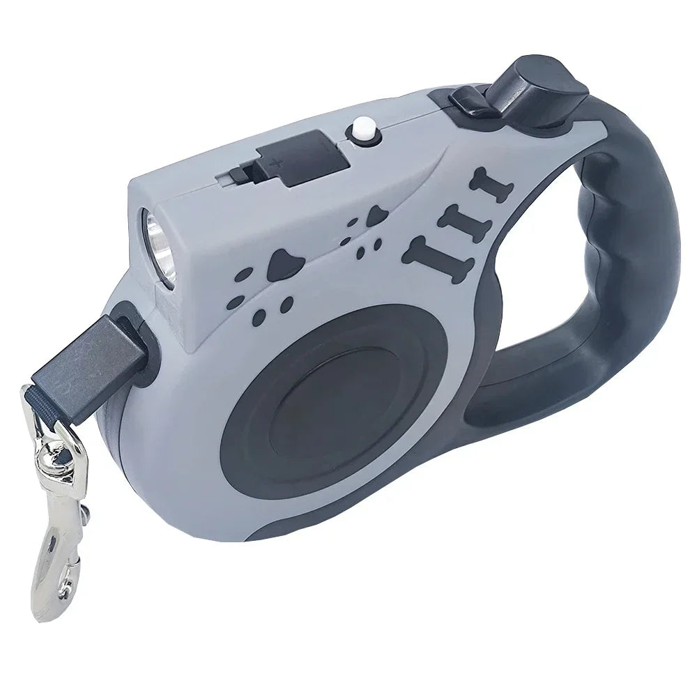 Durable Nylon Automatic Retractable Dog Leash LED Flashlight Night Glowing Design Outdoor Walking Pet Leash Dog Daily Supplies