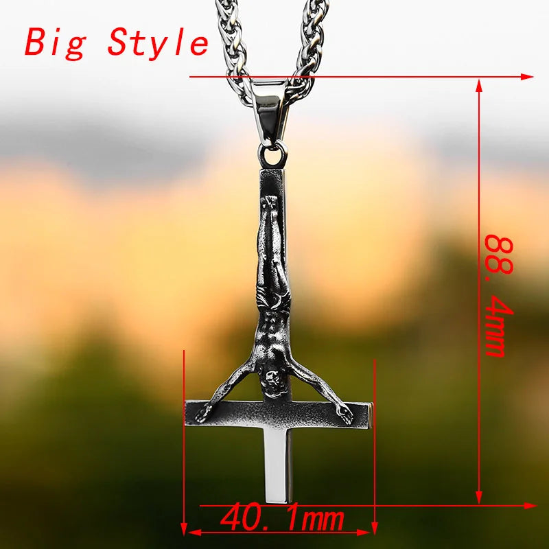 Beier 2022 New Fashion 316L Stainless Steel Jesus cross Pendant Necklace Christian Hip Hop Rock Jewelry Wholesale