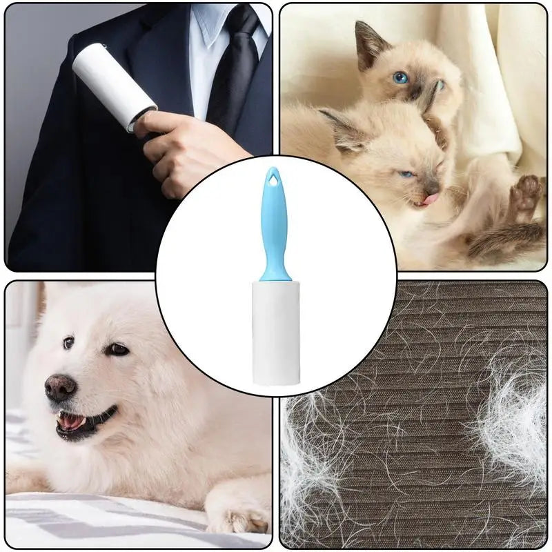 Pet Hair Sticker 40sheets Dog Hair Remover Extra Sticky Comfort Handle Pet Lint Remover Lint Rollers For Pet Hair Couch Car Seat