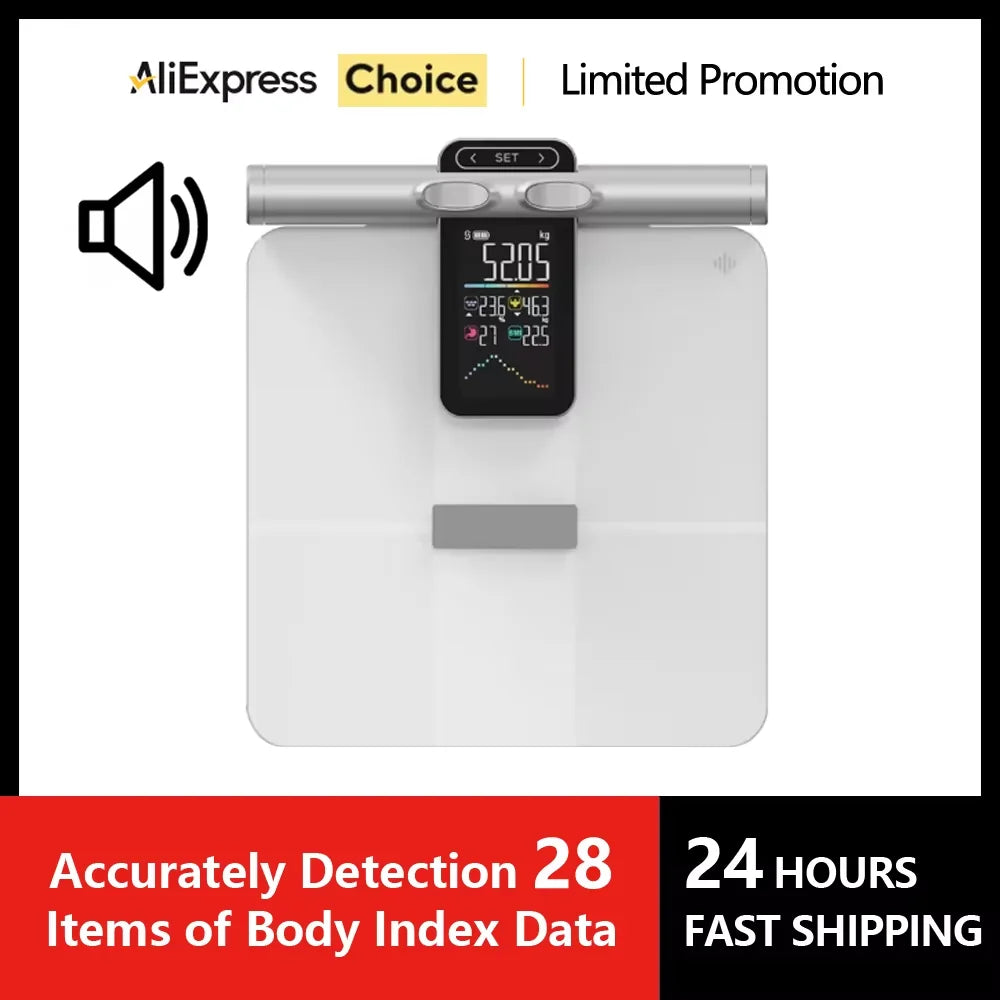 New AI Digital Smart Kitchen Scale 5kg/11lb USB Charge Stainless Steel Food Nutritional Calories Scale Voice Recognition Food