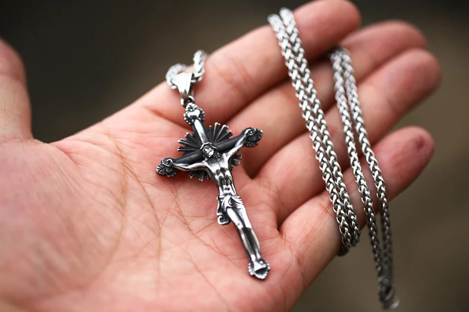 Beier 2022 New Fashion 316L Stainless Steel Jesus cross Pendant Necklace Christian Hip Hop Rock Jewelry Wholesale