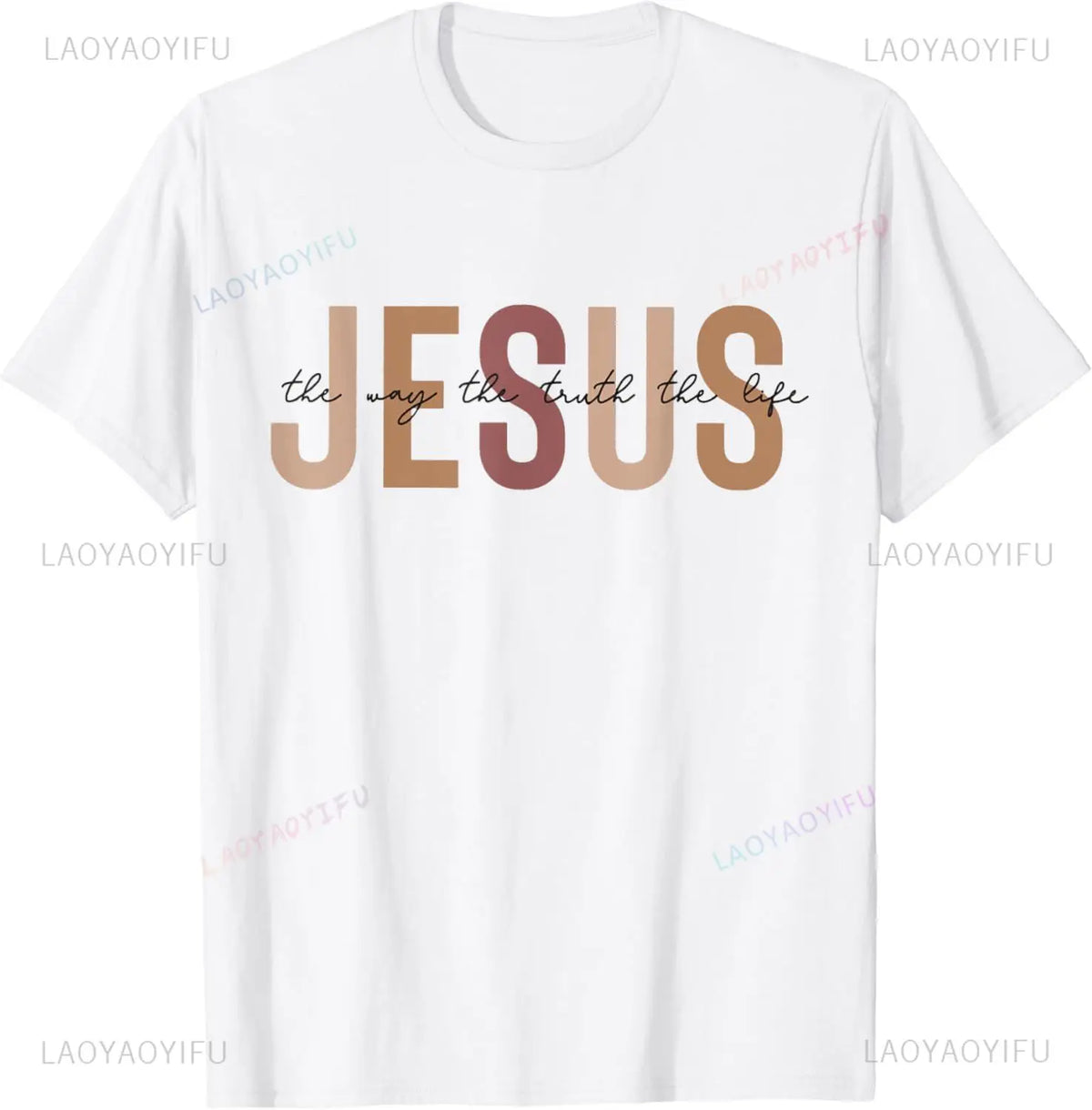 Christian T Shirt Women Men Kids Jesus The Way Truth Life T-Shirt  Graphic T Shirts  Vintage T Shirt  Camisetas