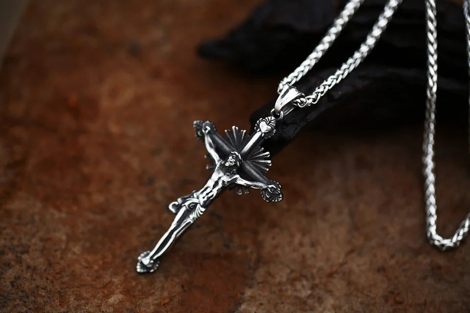 Beier 2022 New Fashion 316L Stainless Steel Jesus cross Pendant Necklace Christian Hip Hop Rock Jewelry Wholesale