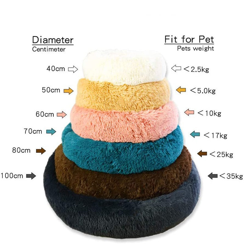Dogs & Cats Donunt Cuddler Round Ultra Soft Washable Pet Bed