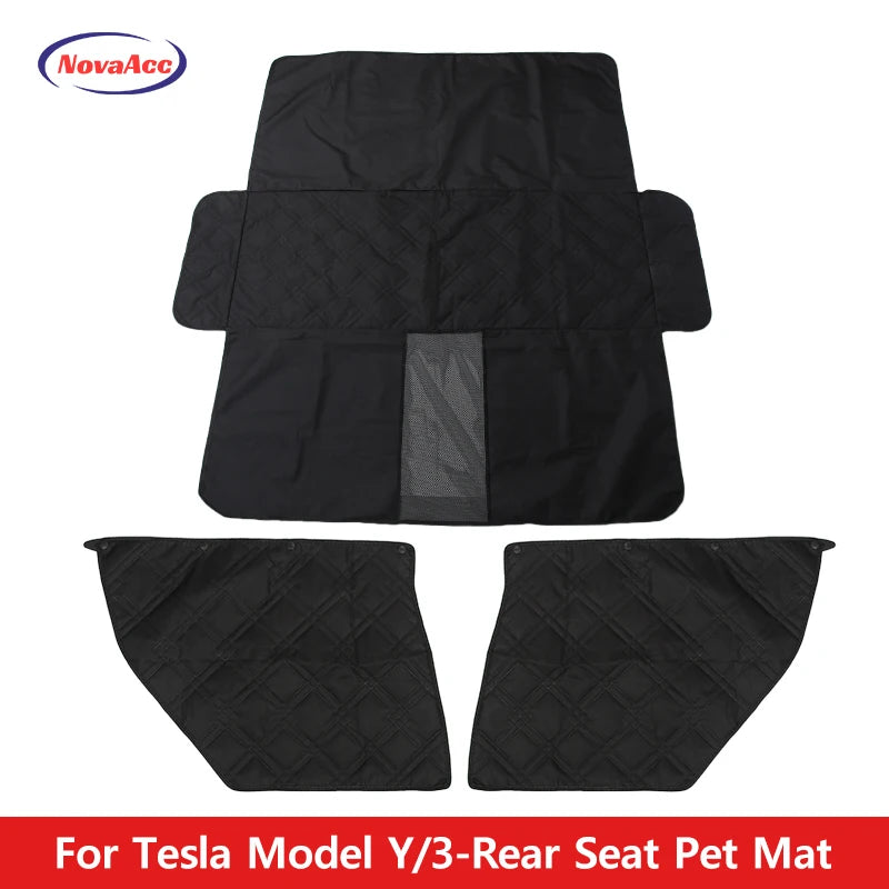 Dog Seat Covers for Back Seat Dog Car Seat for Tesla Model Y 3 2021-2024 Waterproof Pet Seat Cover Protector Car Accessories