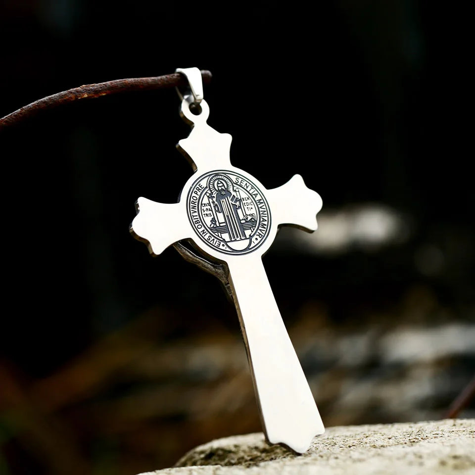 Beier 2022 New Fashion 316L Stainless Steel Jesus cross Pendant Necklace Christian Hip Hop Rock Jewelry Wholesale