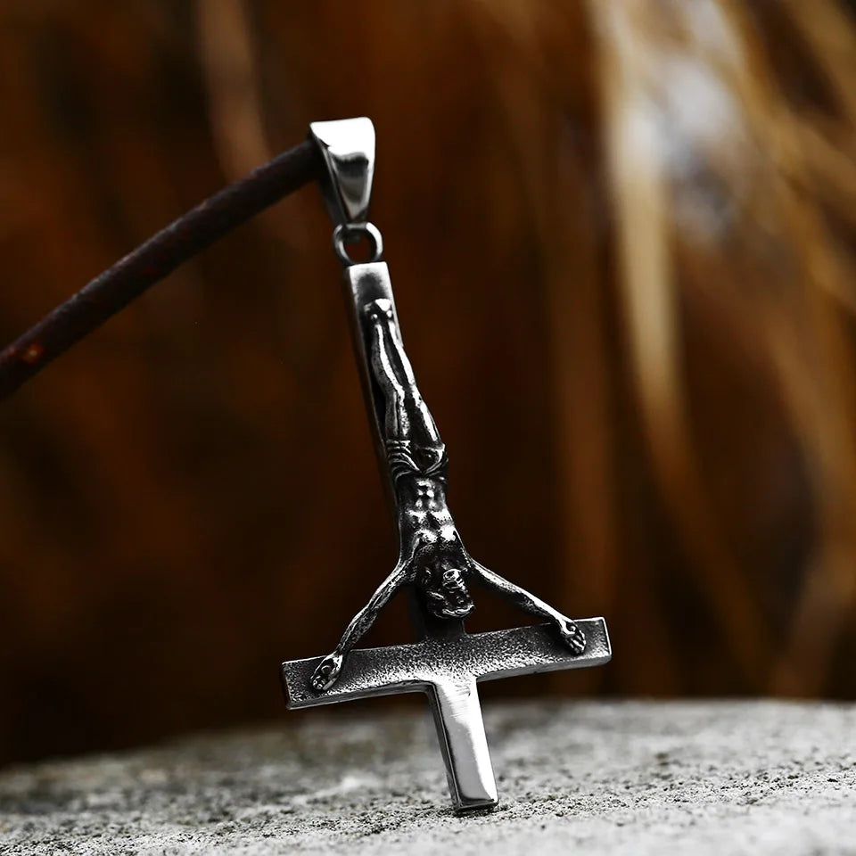 Beier 2022 New Fashion 316L Stainless Steel Jesus cross Pendant Necklace Christian Hip Hop Rock Jewelry Wholesale