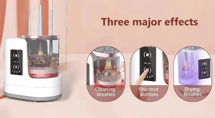 Electric  3 IN 1 Makeup Brush Cleaneing Machine Makeup Brush Dryer Portable Automatic USB Cosmetic Brushes Cleaner Tool