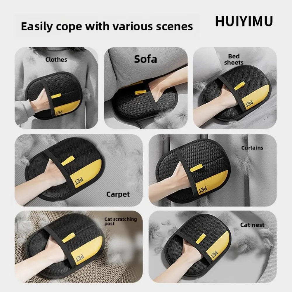 Cat Hair Cleaner Pet Gloves Household Hair Remover Cat Dog Hair Remover Brush Remover Hair Sticking Device Home Hair Scraper