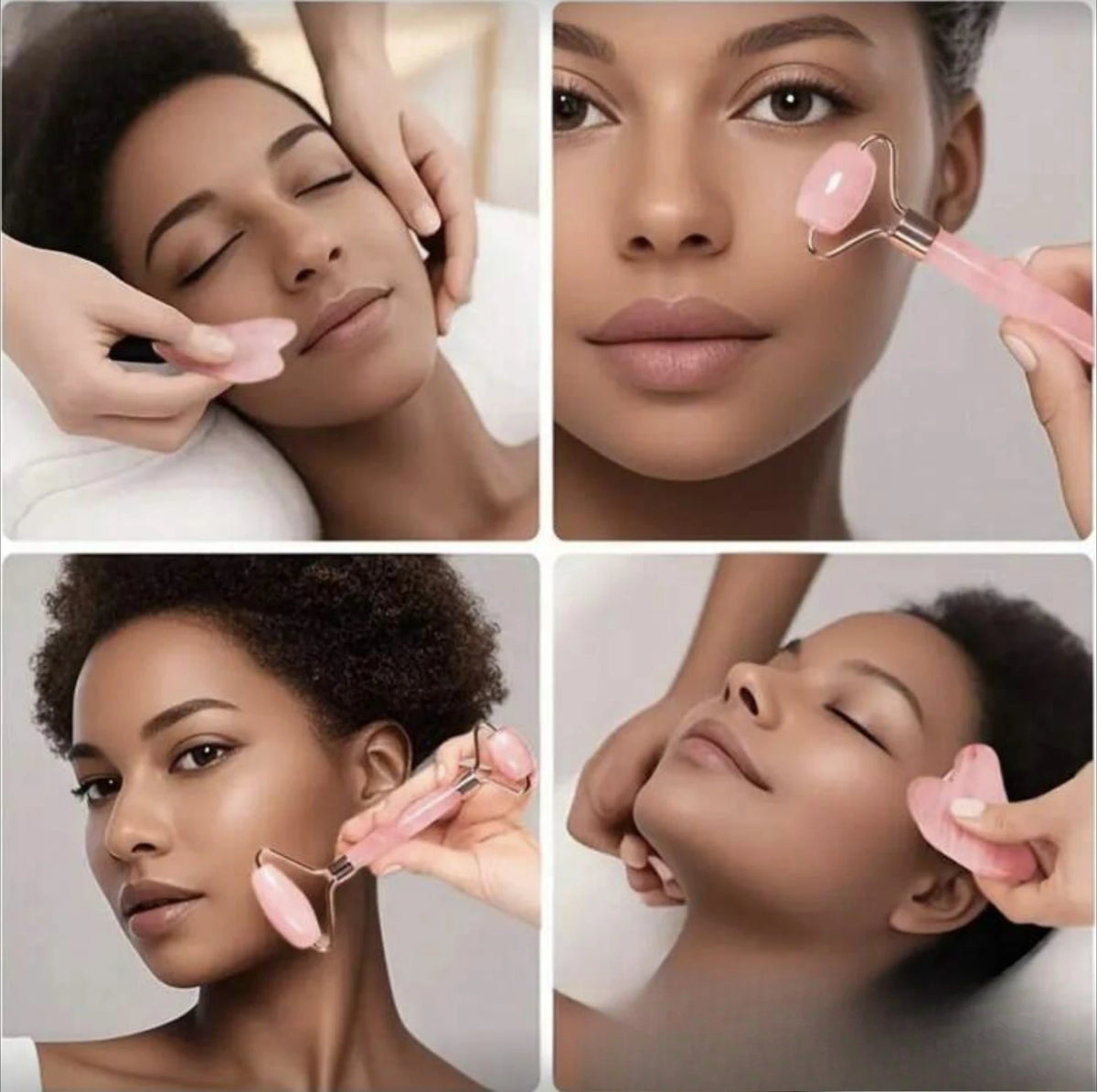17Pcs Satin Sleep Beauty Set Silk Pillowcase Bonnet Eye Mask Heatless Curling Rod Facial Roller Gua Sha Hair Care Kit