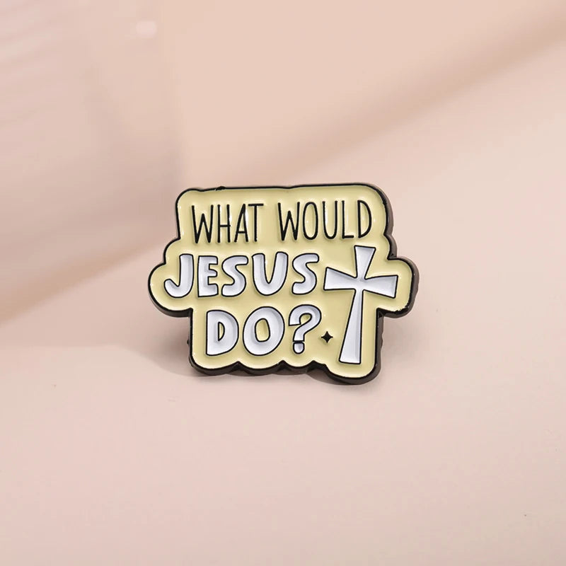 Cartoon Cute JESUS Enamel Pins Christian Clothing Brooch Cute Creative Jesus Lapel Badge Cap Clothes Jewelry Gift Wholesale