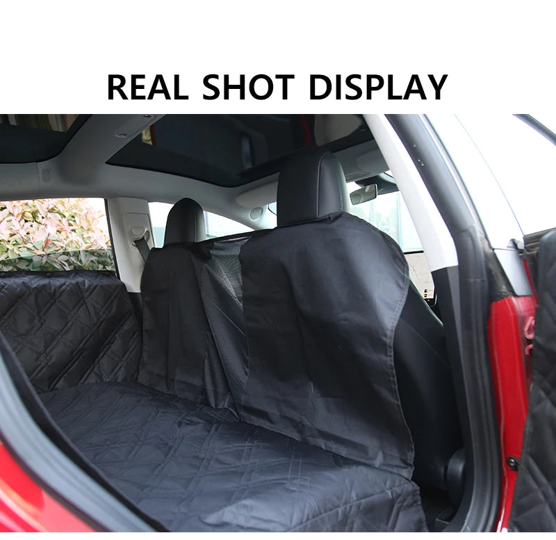 Dog Seat Covers for Back Seat Dog Car Seat for Tesla Model Y 3 2021-2024 Waterproof Pet Seat Cover Protector Car Accessories