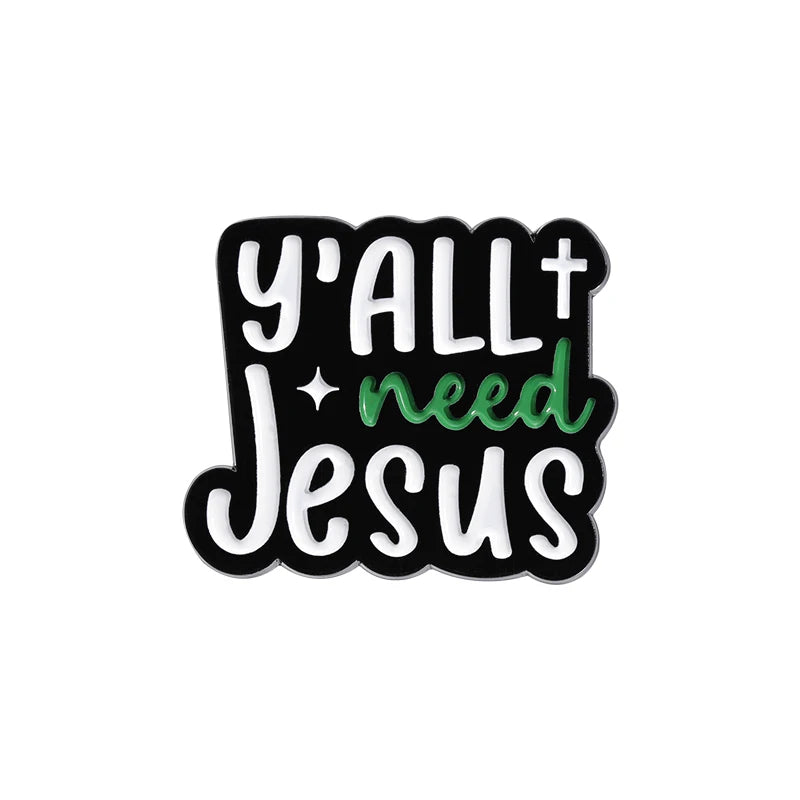Cartoon Cute JESUS Enamel Pins Christian Clothing Brooch Cute Creative Jesus Lapel Badge Cap Clothes Jewelry Gift Wholesale