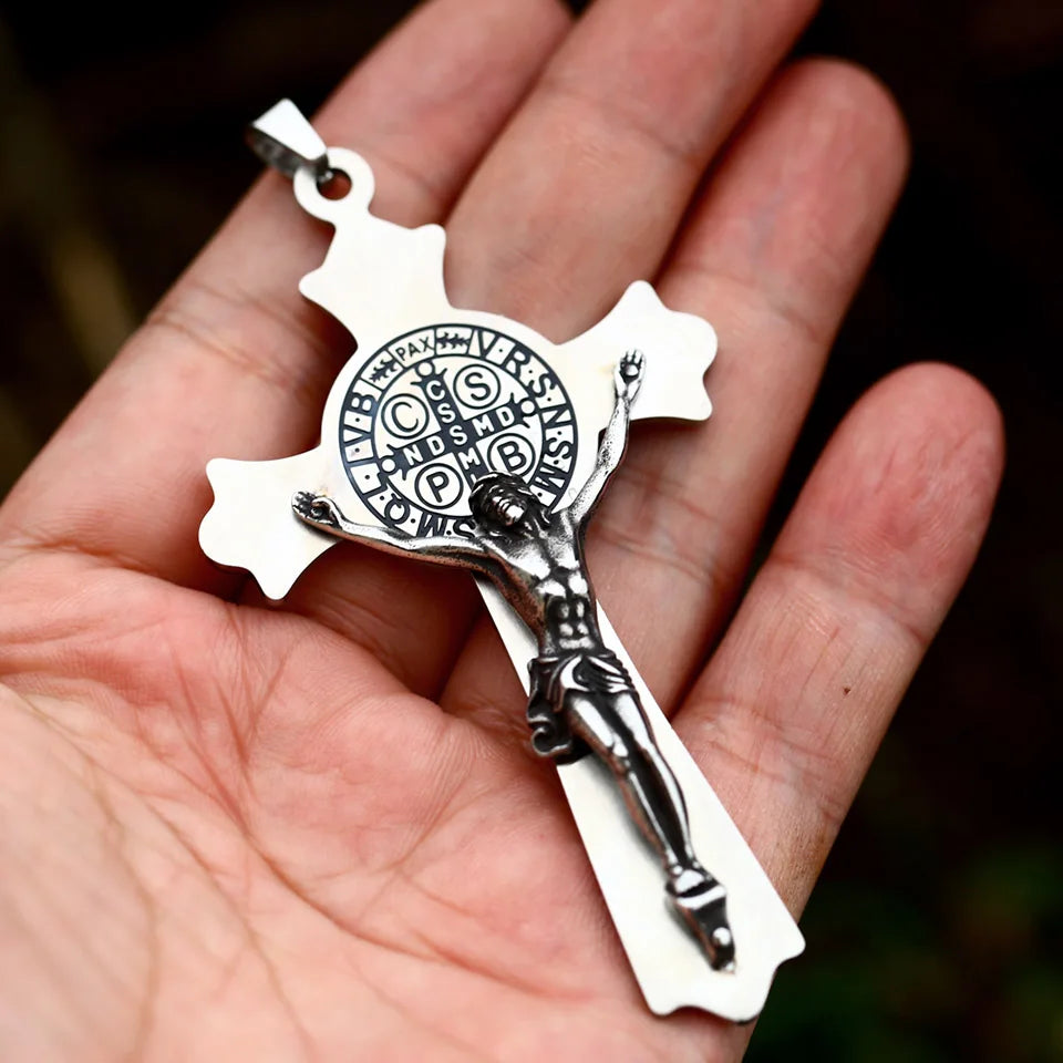 Beier 2022 New Fashion 316L Stainless Steel Jesus cross Pendant Necklace Christian Hip Hop Rock Jewelry Wholesale