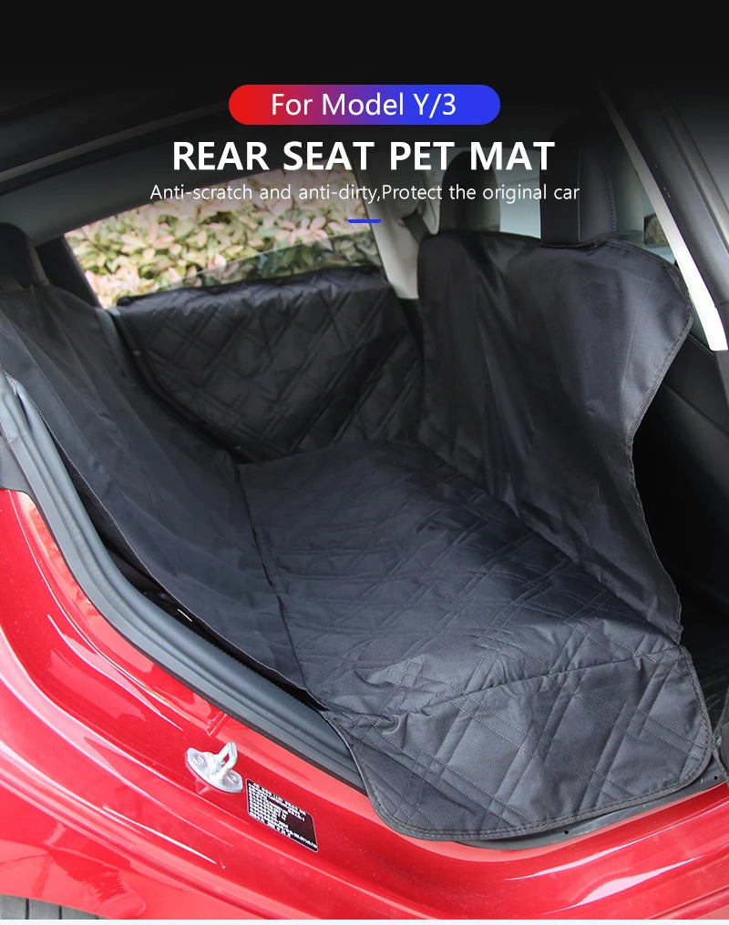 Dog Seat Covers for Back Seat Dog Car Seat for Tesla Model Y 3 2021-2024 Waterproof Pet Seat Cover Protector Car Accessories