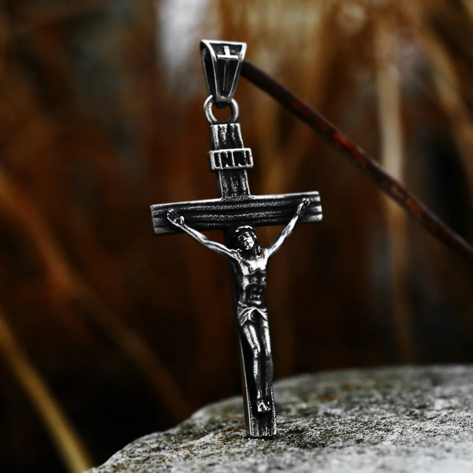 Beier 2022 New Fashion 316L Stainless Steel Jesus cross Pendant Necklace Christian Hip Hop Rock Jewelry Wholesale