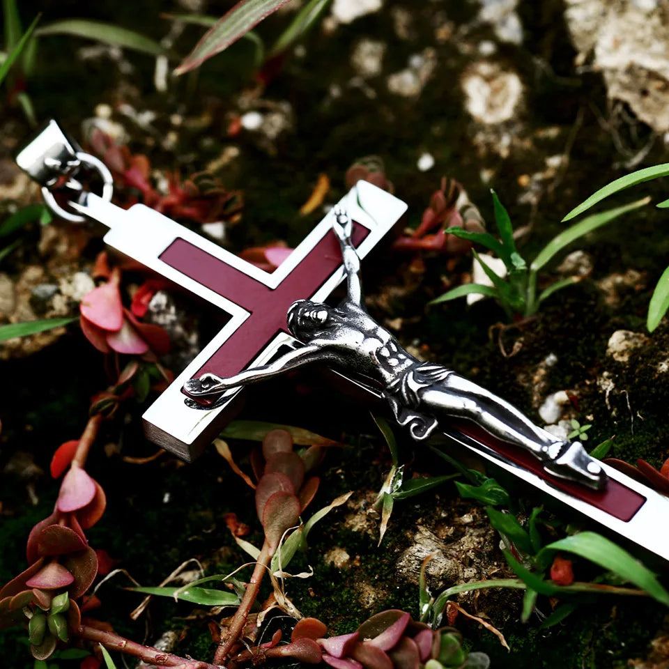 Beier 2022 New Fashion 316L Stainless Steel Jesus cross Pendant Necklace Christian Hip Hop Rock Jewelry Wholesale